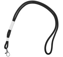 Шнурок для бейджа Tube Metal, черный