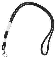 Шнурок для бейджа Tube Metal, черный
