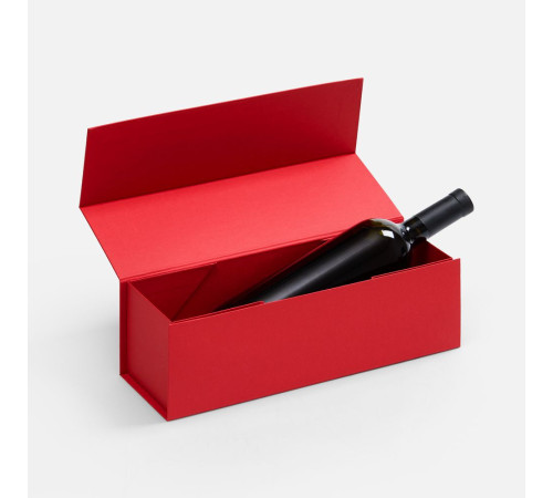 Коробка складная под бутылку Color Jacket Fold, красная