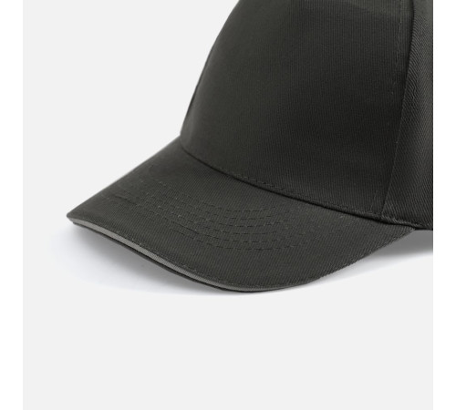 Бейсболка Long Beach, темно-серая со светло-серым