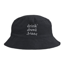 Панама Drunk со светящимся принтом, черная