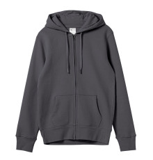 Толстовка на молнии с капюшоном унисекс King, темно-серая