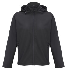 Куртка софтшелл с капюшоном мужская Race Men, черная