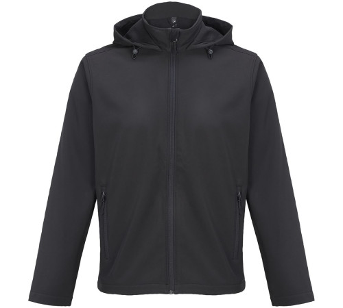 Куртка софтшелл с капюшоном мужская Race Men, черная