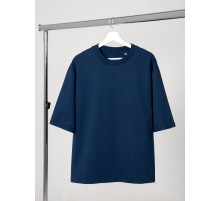 Футболка оверсайз унисекс Kosmos 2.0, темно-синяя