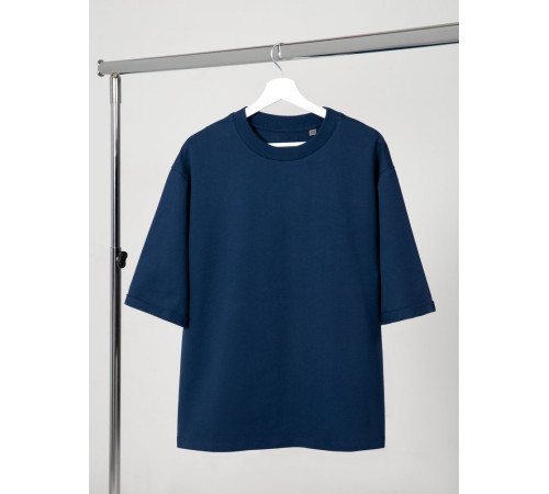 Футболка оверсайз унисекс Kosmos 2.0, темно-синяя