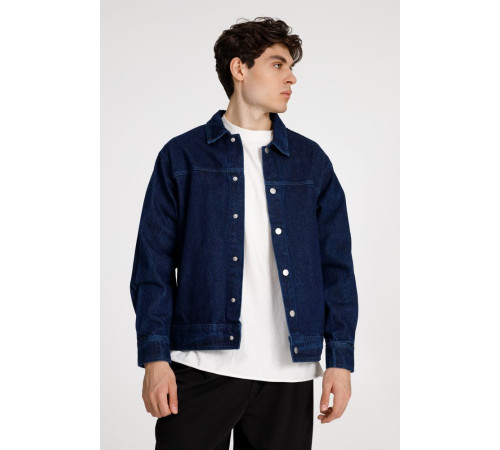 Куртка джинсовая O1, темно-синяя