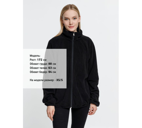 Куртка флисовая унисекс Fliska, черная