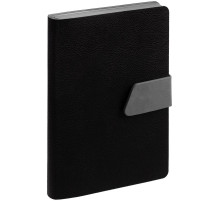 Ежедневник Boom, недатированный, черный с серым