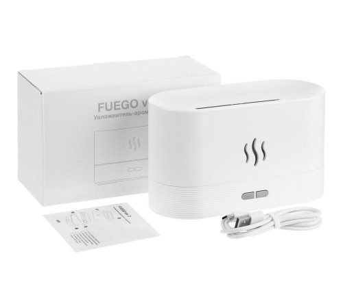 Увлажнитель-ароматизатор с имитацией пламени Fuego ver.2, белый