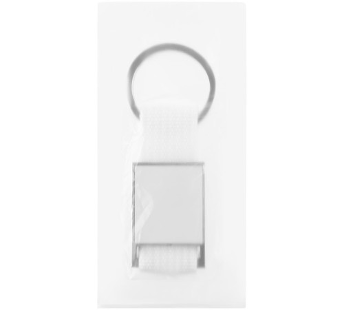 Брелок Stropp с тканевой вставкой, белый