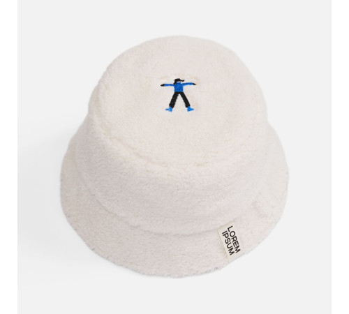 Панама Oblako, утепленная, молочно-белая
