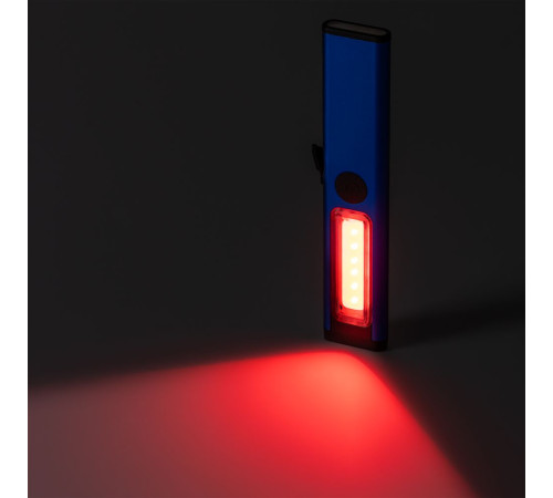 Фонарик-факел аккумуляторный Wallis с магнитом, синий