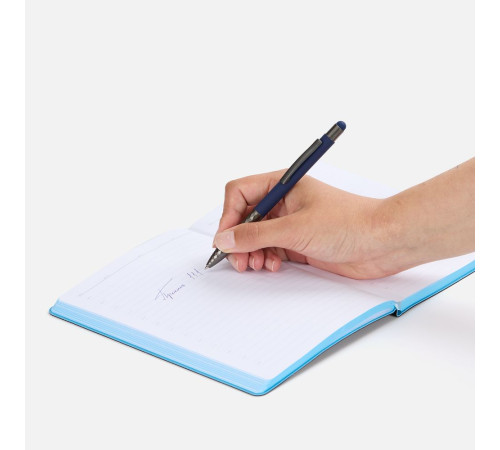 Ручка шариковая Digit Soft Touch со стилусом, синяя