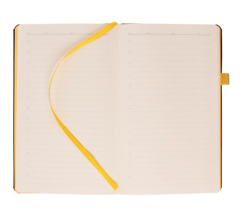 Ежедневник Ton Black, недатированный, черный с желтым