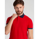 Рубашка поло Prince 190, красная с темно-синим