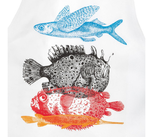 Фартук «Морские обитатели», белый