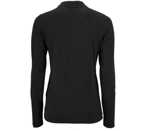 Рубашка поло женская с длинным рукавом Perfect LSL Women, черный меланж