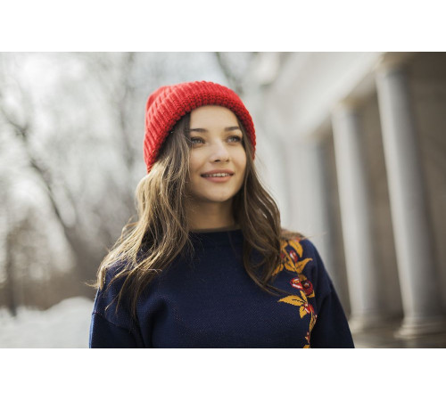 Шапка Nordkyn, глубокий красный