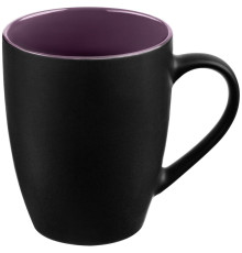 Кружка Bright Tulip, матовая, черная с фиолетовым