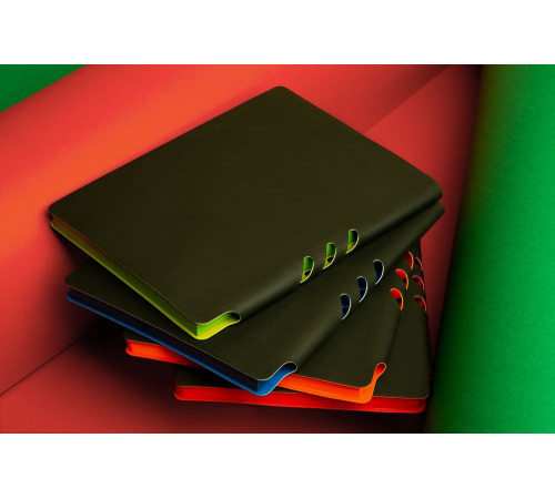 Ежедневник Flexpen Black, недатированный, черный с красным