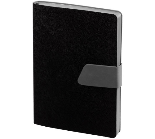 Ежедневник Boom, недатированный, черный с серым