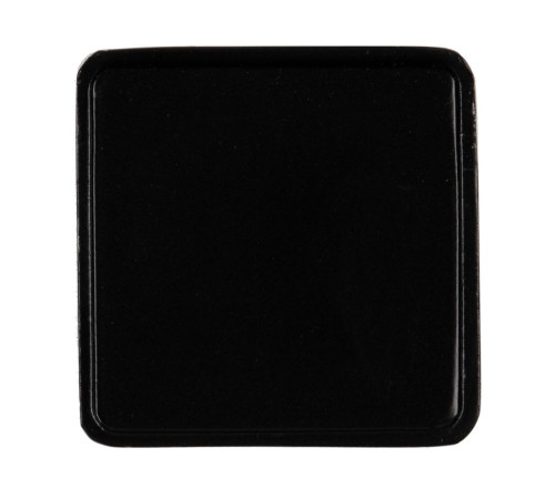 Квадратный шильдик на резинку Epoxi, черный