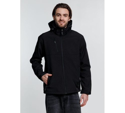 Куртка софтшелл мужская Zagreb, черная