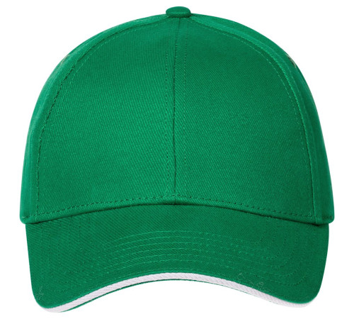 Бейсболка Spiker, зеленая с белым