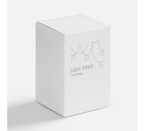 Гирлянда Cosy Poms, красная