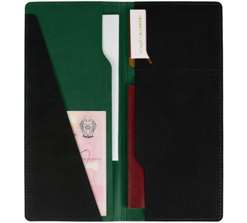 Дорожный органайзер Multimo, черный с зеленым