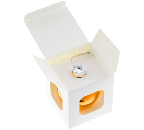 Елочный шар Finery Gloss, 8 см, глянцевый оранжевый