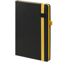 Ежедневник Ton Black, недатированный, черный с желтым