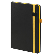 Ежедневник Ton Black, недатированный, черный с желтым