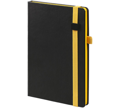 Ежедневник Ton Black, недатированный, черный с желтым