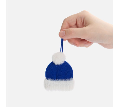 Подвеска на елку «Вьюжка», шапочка, синяя