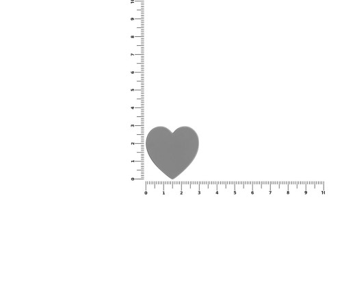 Джибитс из ПВХ «Сердце», серый