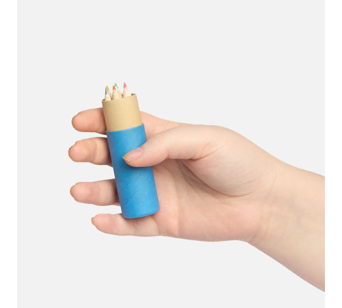 Набор цветных карандашей Kiddo с точилкой, голубой с оранжевым