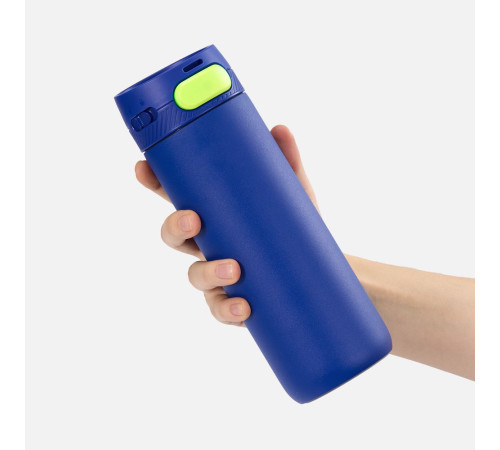 Термостакан X1 с цветной кнопкой, синий с желтым