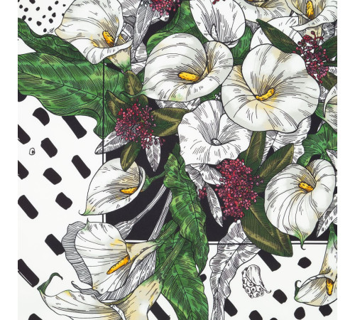 Платок шелковый Delicate, каллы