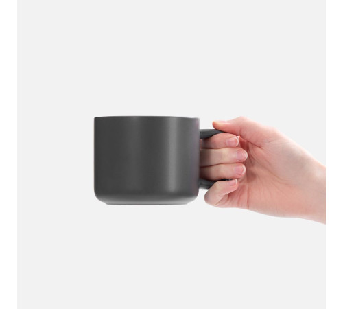 Чашка Jumbo в коробке матовая, темно-серая