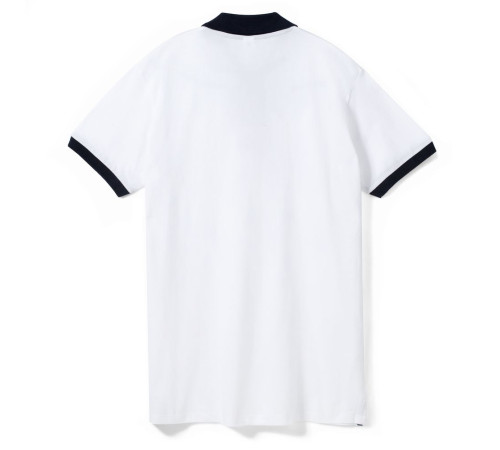 Рубашка поло Prince 190, белая с темно-синим