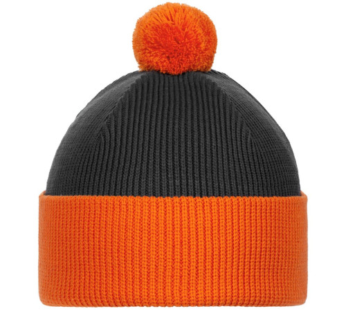 Шапка Snappy, темно-серый (антрацит) с оранжевым