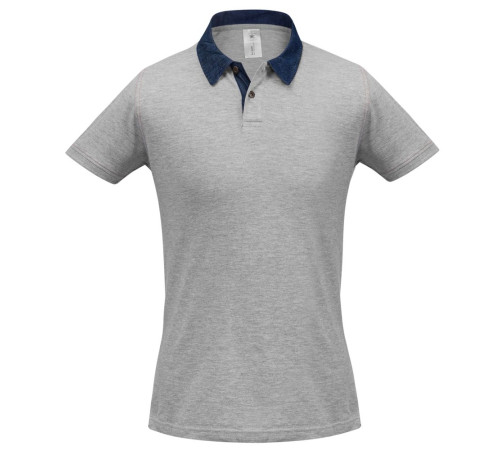 Рубашка поло мужская DNM Forward серый меланж