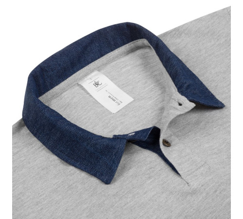 Рубашка поло мужская DNM Forward серый меланж