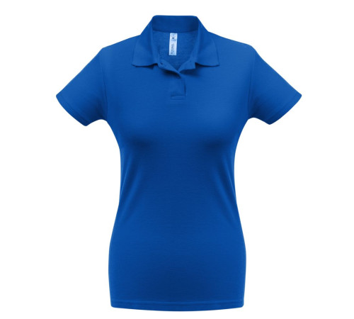 Рубашка поло женская ID.001 ярко-синяя