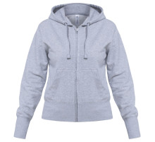 Толстовка женская Hooded Full Zip серый меланж