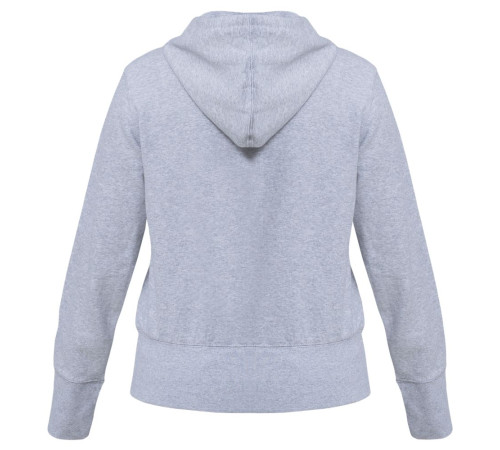 Толстовка женская Hooded Full Zip серый меланж