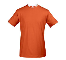 Футболка мужская с контрастной отделкой Madison 170, оранжевый/белый