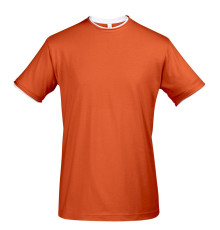 Футболка мужская с контрастной отделкой Madison 170, оранжевый/белый